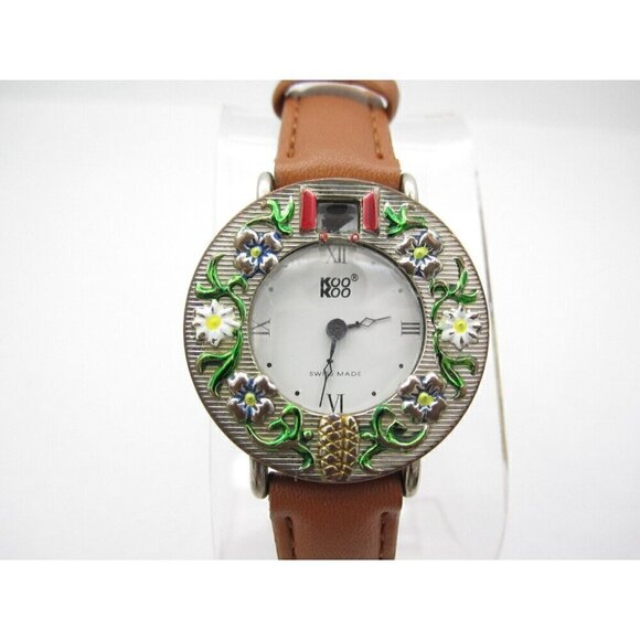 Women Koo Koo Swiss Quartz WR Analog 31mm Dial Moving Window Round Watch (G743) main image 6